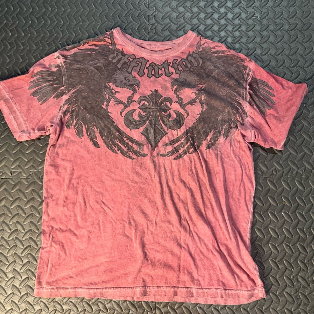Men’s affliction short sleeve red tee shirt size XXL